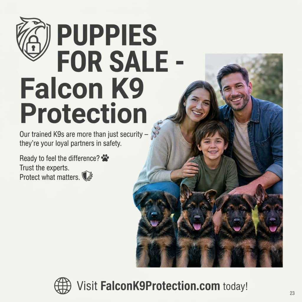 Falcon K9 Protection social ad β Puppies for sale