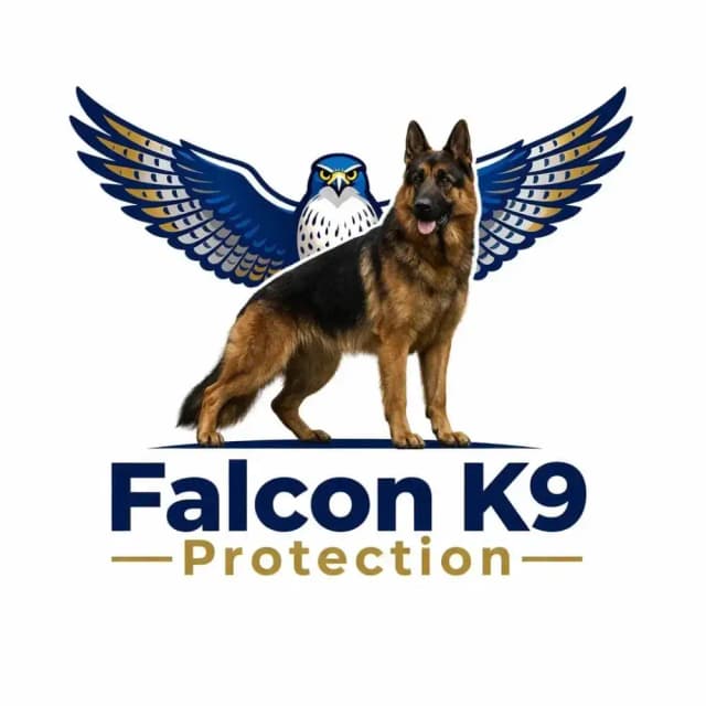 Falcon K9 Protection Logo — Light Background
