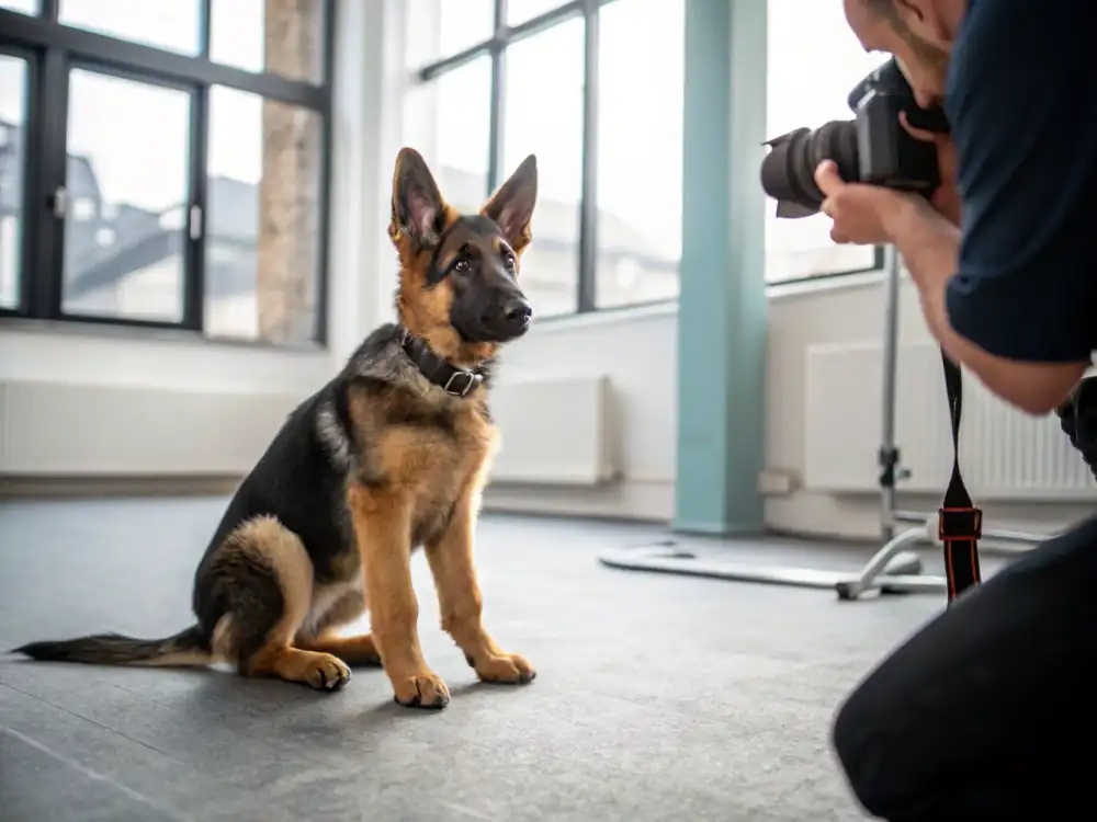 One-on-one private dog training session with German Shepherd and trainer