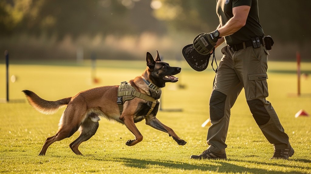 Protection dog training exercise
